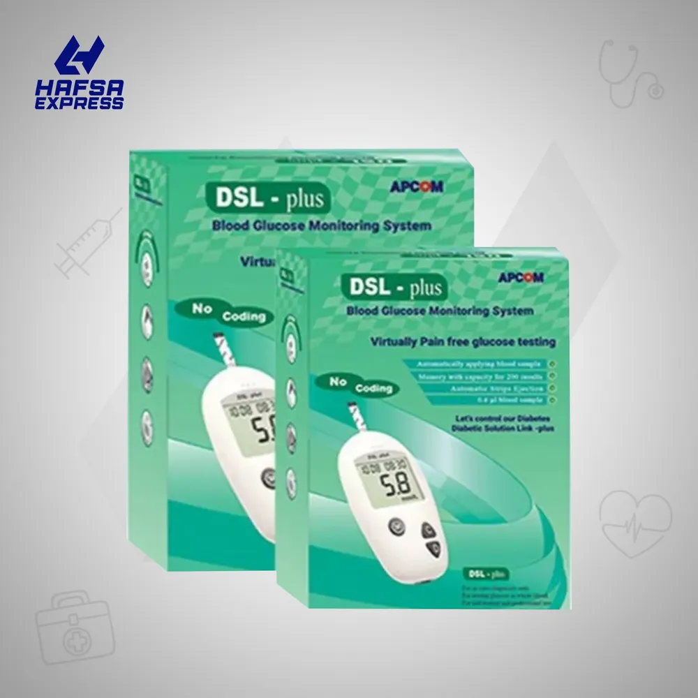 DSL Plus Blood Glucometer with 10 pcs Strip (Approve by BIRDEM)-image